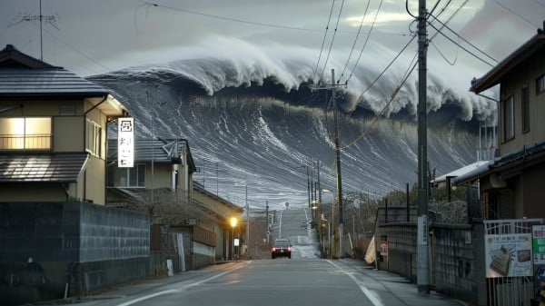海嘯 街道 災難 791255523
