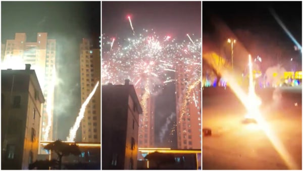 齊河縣放烟花慶祝齊河縣委書記孫修煒落馬