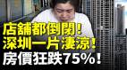 深圳完了店铺都空了一片衰败景象打工人逃离深圳房价狂跌75(视频)