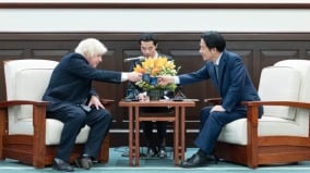 前英國首相強生訪台「絕不能向北京低頭」(圖)