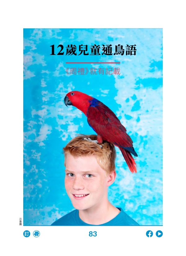 12岁儿童通鸟语 《周礼》就有记载