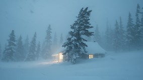 雪地驚魂木屋黑影與暴雪中的動物暴動(圖)