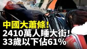 2410萬人睡大街33歲以下的年輕人佔比61(視頻)