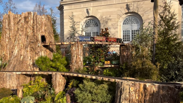 图片14:国家植物园室外的恐龙与小火车展区。（摄影：曹明/看中国）