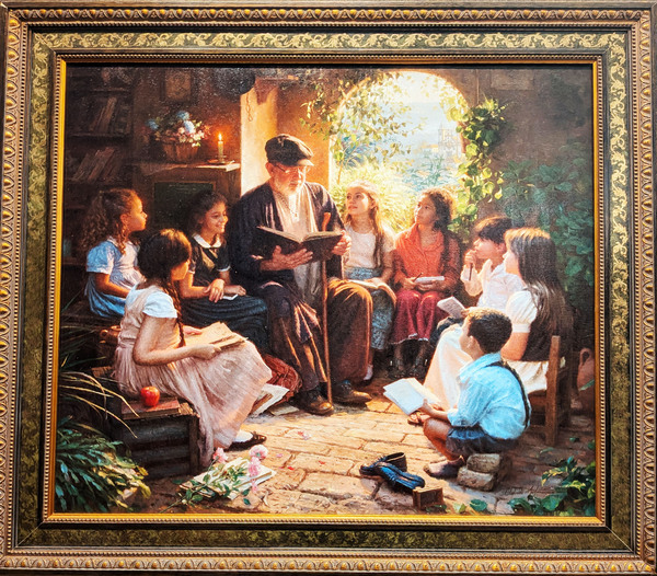 巴西画家Clodoaldo Martins的银奖作品〈智慧的传承〉（摄影：舒馨/看中国）