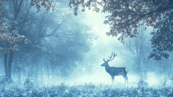 神秘 森林 鹿 1635472636