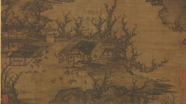 北派山水画家关仝〈关山行旅图〉笔简气壮景少意长(组图)