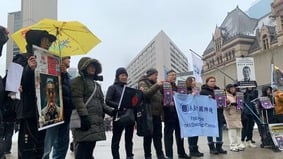 多伦多人链声援黎智英吁国际关注香港法治崩坏(组图)