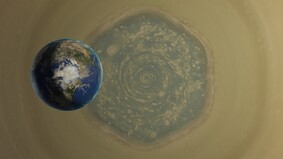 一場持續幾十年的氣象奇觀比地球更寬的六邊形風暴(圖)