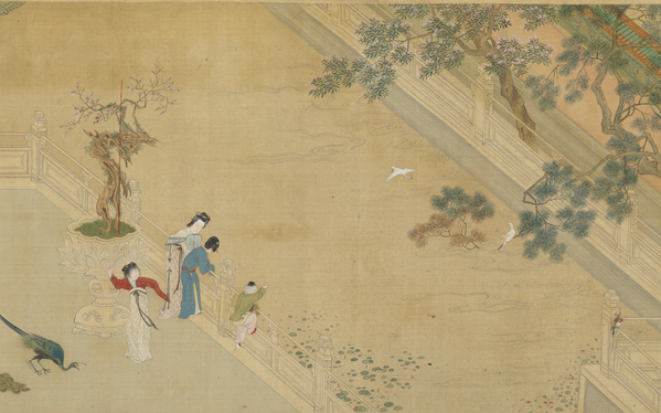 國畫 仇英 漢宮春曉圖 仕女圖