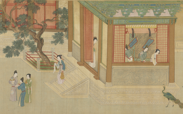 國畫 仇英 漢宮春曉圖 仕女圖