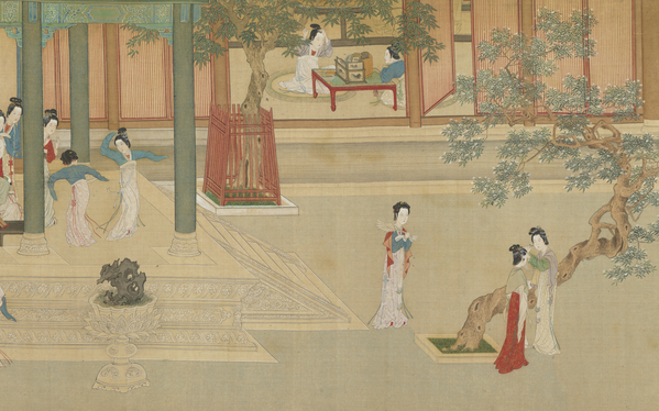 國畫 仇英 漢宮春曉圖 仕女圖