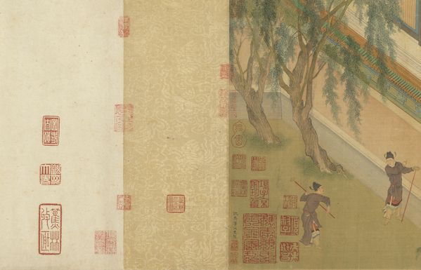 國畫 仇英 漢宮春曉圖 仕女圖