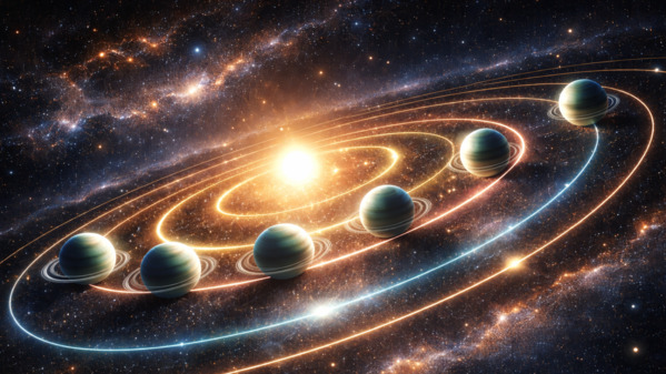 宇宙在演奏？六颗行星同步共舞(图)