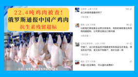 22.4噸中國雞肉抗生素殘留超標俄羅斯通報狠狠打臉中共(圖)