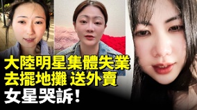 大陆明星集体失业去摆地摊送外卖(视频)