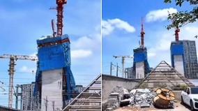 京東大樓「歪了」緊急停工承建公司曾多次被處紅色警示(圖)