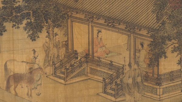 傳南宋李唐〈晉文公復國圖〉，藏於大都會藝術博物館