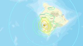 夏威夷州发生6.0级地震震源深度22.4公里(图)
