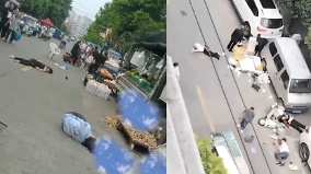 五一长假献忠事件连环爆温州轿车撞人现场惨不忍睹(图)
