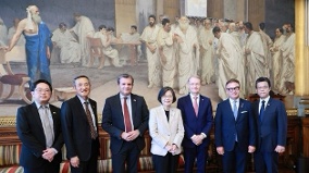 蔡英文赴義出席女性峰會分享台灣民主經驗(圖)