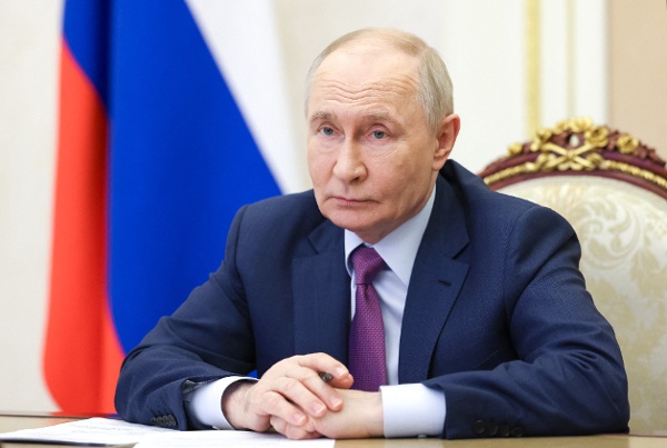 俄罗斯总统普京（Vladimir Putin）于2026年6月2日在莫斯科克里姆林宫通过视频连线主持俄罗斯总统委员会会议。