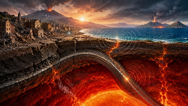 地底 火山 地震