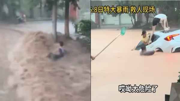 重庆30区县暴雨9河流超警 广西多地特大暴雨龙卷风(图)