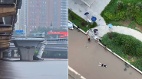 沈阳遭遇百年一遇暴雨灯塔被冲走有人遭电击身亡(图)