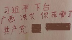 “习近平下台广西洪灾你死哪了”广西某地惊现标语(图)