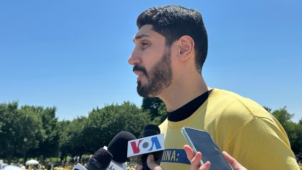 2026年7月23日，前NBA球星、知名國際人權活動家坎特接受媒體採訪。
