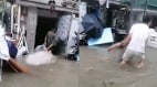 上海暴雨街道成河传因民宅进水2人触电身亡(图)