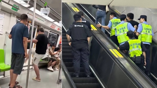 南京一名男子突然精神崩溃，拉停地铁列车，并大喊“想死”、“报复社会”。
