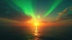 一辈子难得看见一次夕阳消失前的神秘绿光(图)