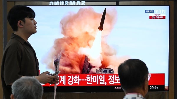 川普称计划年内再会金正恩朝鲜发射多枚短程弹道导弹(图)