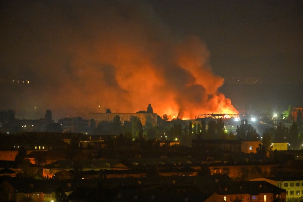 當地時間8月5日午夜剛過，基輔就響起爆炸聲