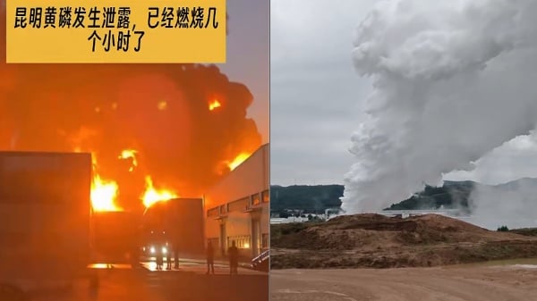 剧毒昆明化工厂黄磷泄漏燃烧有毒烟尘大范围扩散传医院爆满(图)